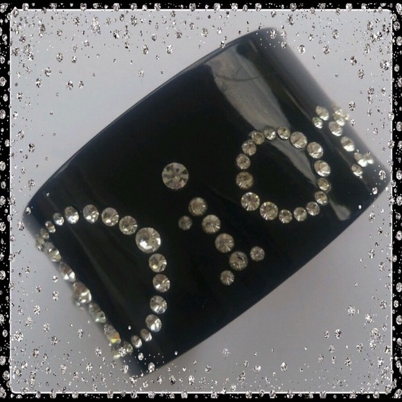 Christian Dior:Authentic 80’s Black Lucite Cuff in EUC! - Picture 1 of 4